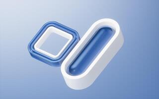 Abstract glass geometry background, 3d rendering. photo