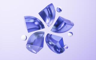 Abstract glass geometry background, 3d rendering. photo