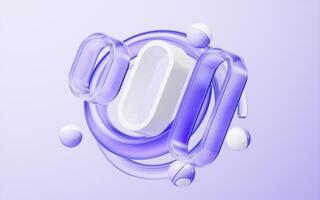 Abstract glass geometry background, 3d rendering. photo