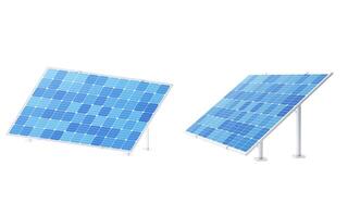 Solar panel and solar energy, 3d rendering. photo