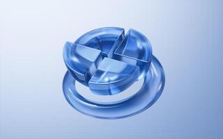 Abstract glass geometry background, 3d rendering. photo