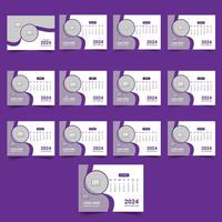 Desk calendar design template vector