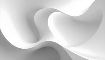 White 3D curve abstract background, wallpaper, copy space photo