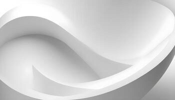White 3D curve abstract background, wallpaper, copy space photo