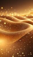 3D wave curve abstract background with lights and bokeh, wallpaper photo