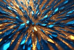 3D wave curve abstract background with lights and bokeh, wallpaper photo
