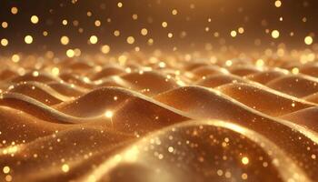 3D wave curve abstract background with lights and bokeh, wallpaper photo