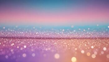 3D wave curve abstract background with lights and bokeh, wallpaper photo
