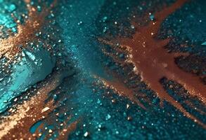 3D wave curve abstract background with lights and bokeh, wallpaper photo