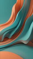 3D wave curve abstract background with lights and bokeh, wallpaper photo