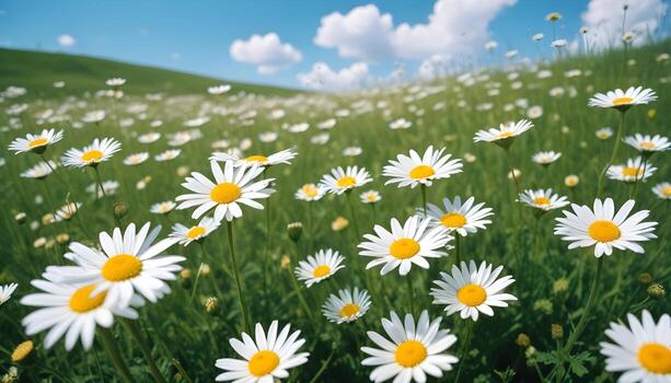 campo de margaritas fondo, Copiar espacio foto