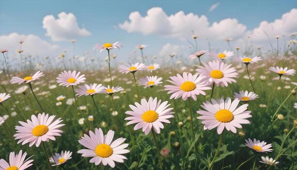 campo de margaritas fondo, Copiar espacio foto