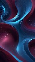 3D wave curve abstract background with lights and bokeh, wallpaper photo