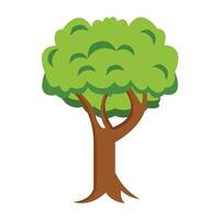 tree icon Cartoon tree, Simple modern style Cute green plants, forest. isolated on a white background. vector