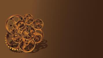 Mechanical gears or cogwheel and clockwork. Mechanism concept gear technology vector