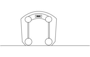 Continuous line drawing classic kitchen scale concept, Continuous Line Drawing Of Law Balance And Scale Of Justice, vector