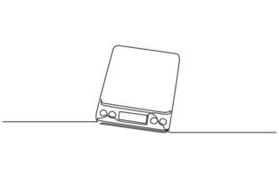 Continuous line drawing classic kitchen scale concept, Continuous Line Drawing Of Law Balance And Scale Of Justice, vector