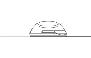 Continuous line drawing classic kitchen scale concept, Continuous Line Drawing Of Law Balance And Scale Of Justice, vector