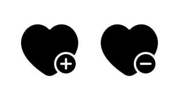 Add and remove wishlist love icon in generic style vector