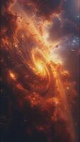 red nebula in space, moving images of nebula video