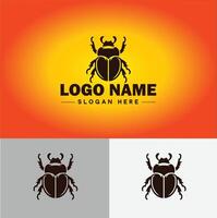 June bug bee logo icon for business brand app icon June bug Insect bee logo template vector