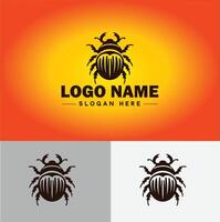 June bug bee logo icon for business brand app icon June bug Insect bee logo template vector