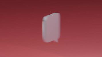 3d model text love message envelope icon with heart. envelope mail concept video