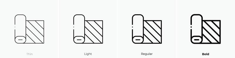 fabric icon. Thin, Light, Regular And Bold style design isolated on white background vector