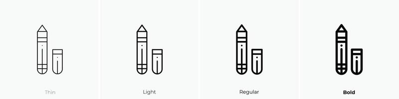 eyeliner icon. Thin, Light, Regular And Bold style design isolated on white background vector