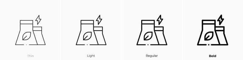 factory icon. Thin, Light, Regular And Bold style design isolated on white background vector
