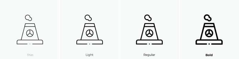factory icon. Thin, Light, Regular And Bold style design isolated on white background vector