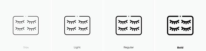 fake icon. Thin, Light, Regular And Bold style design isolated on white background vector