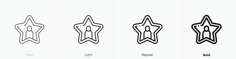 fame icon. Thin, Light, Regular And Bold style design isolated on white background vector