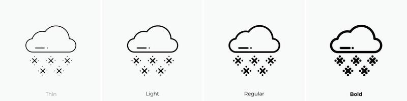 fall icon. Thin, Light, Regular And Bold style design isolated on white background vector