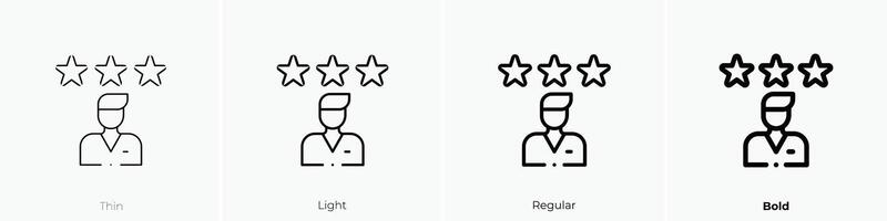 famous icon. Thin, Light, Regular And Bold style design isolated on white background vector