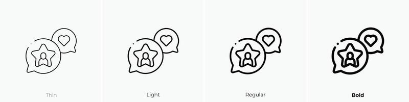 famous icon. Thin, Light, Regular And Bold style design isolated on white background vector