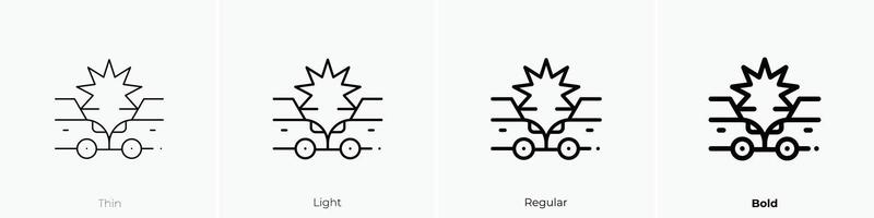 fender bender icon. Thin, Light, Regular And Bold style design isolated on white background vector