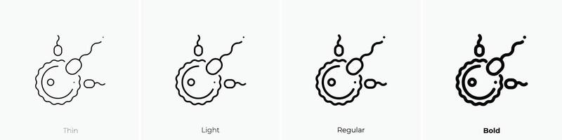 fertilization icon. Thin, Light, Regular And Bold style design isolated on white background vector