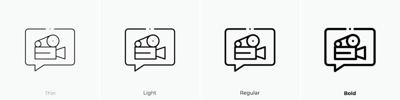 fil icon. Thin, Light, Regular And Bold style design isolated on white background vector