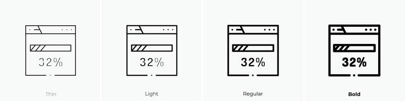 file upload icon. Thin, Light, Regular And Bold style design isolated on white background vector