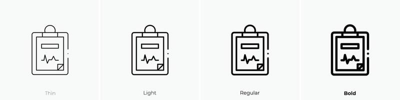 file icon. Thin, Light, Regular And Bold style design isolated on white background vector