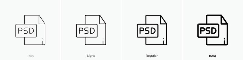 file icon. Thin, Light, Regular And Bold style design isolated on white background vector