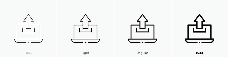 file icon. Thin, Light, Regular And Bold style design isolated on white background vector