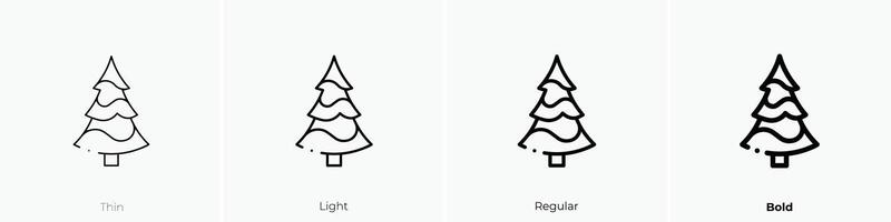 fir icon. Thin, Light, Regular And Bold style design isolated on white background vector