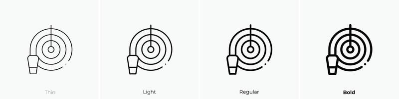 fire hose icon. Thin, Light, Regular And Bold style design isolated on white background vector