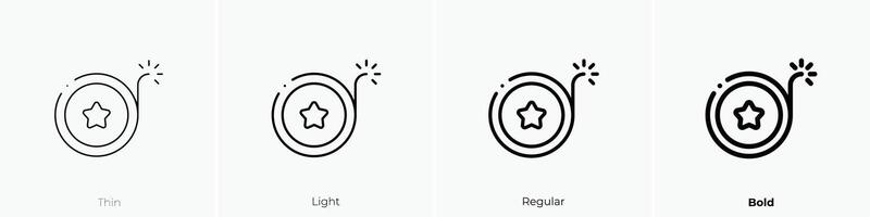 firecracker icon. Thin, Light, Regular And Bold style design isolated on white background vector