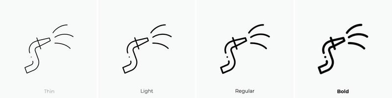 fire hose icon. Thin, Light, Regular And Bold style design isolated on white background vector