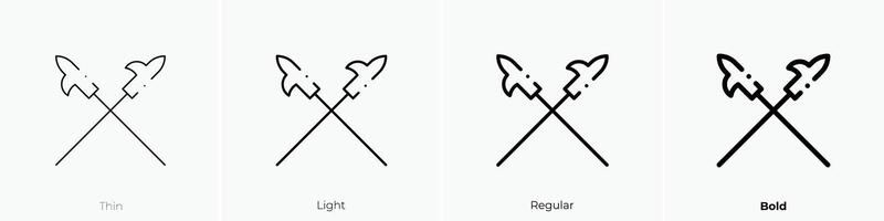 firefighter icon. Thin, Light, Regular And Bold style design isolated on white background vector