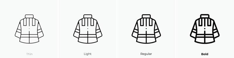 fireproof icon. Thin, Light, Regular And Bold style design isolated on white background vector