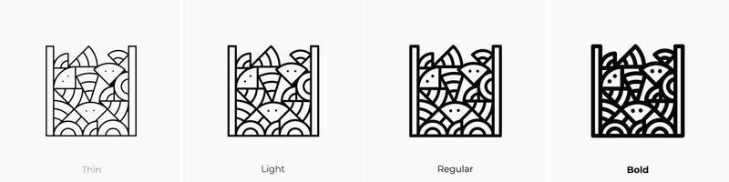 firewood icon. Thin, Light, Regular And Bold style design isolated on white background vector